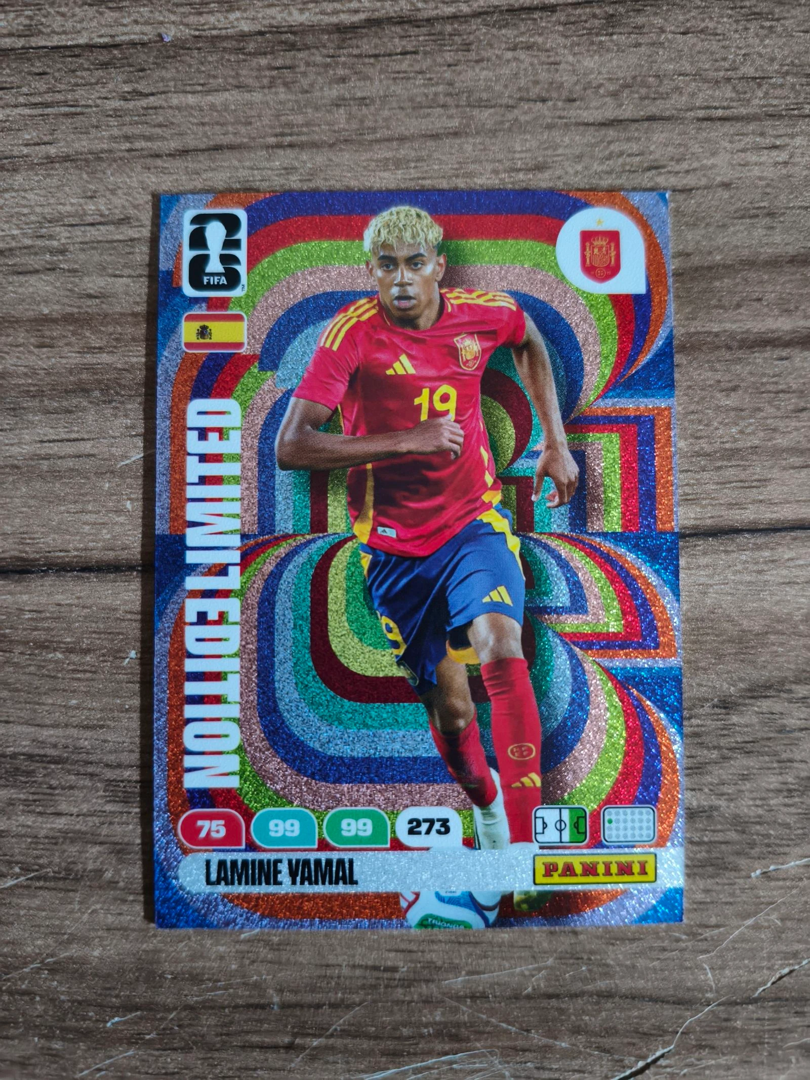 Carte de foot panini CDM yamal édition limitée 